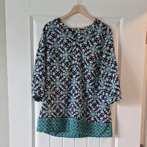 Floral Patterned Women's Tunic Dress